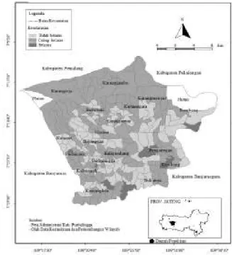 Gambar 3. Peta Keselarasan antara Kemiskinan dengan Perkembangan Wilayah   tiap desa di Kabupaten Purbalingga 