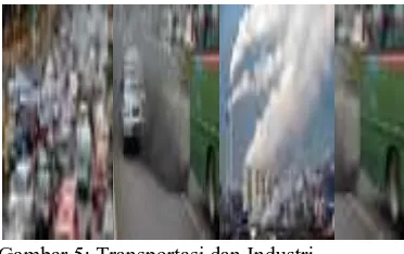 Gambar 5: Transportasi dan Industri Penyumbang Emisi dan Polusi 