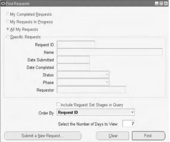 Gambar 3.21 User Interface Print Performa Invoice  – Find Requests  