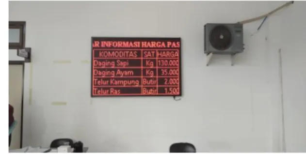Gambar 1. Tempat Pelayanan Publik Informasi harga Sembako lantai 4 Kantor Bupati  Kabupaten Lombok Timur : 