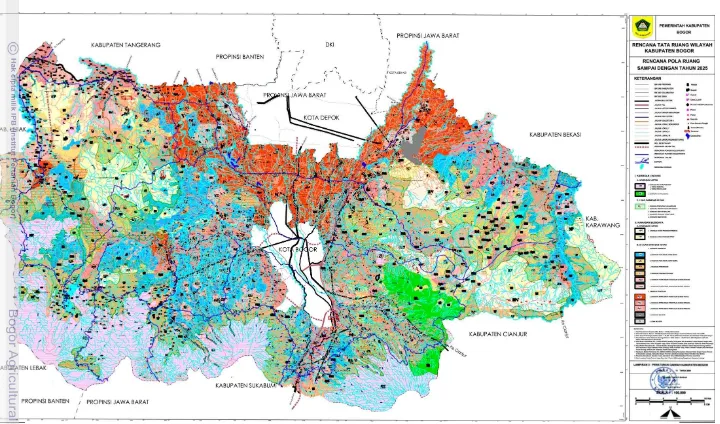 Gambar 7  Rencana Tata Ruang Wilayah (RTRW) Kabupaten Bogor 