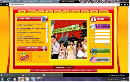 Gambar 1. Website Kebab Turki Baba Rafi