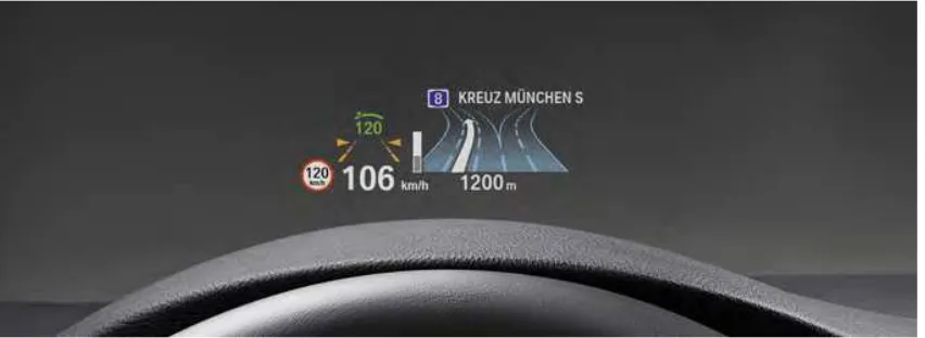 Figure 1.1: The head-up display of BMW. 
