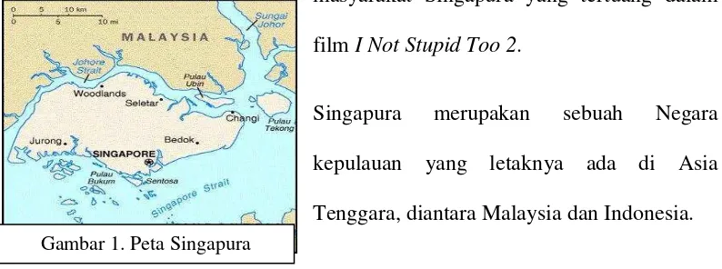 Gambar 1. Peta Singapura 
