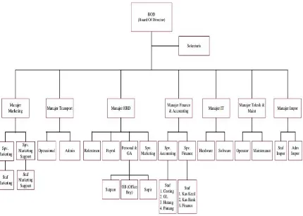 Gambar 4.1 Struktur Organisasi PT SAN 