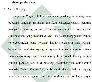 gambar pahatan dari kulit binatang, melambangkan watak-watak