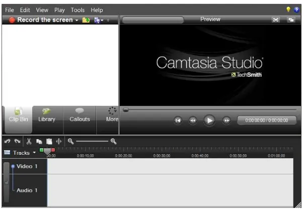 Gambar 6. Tampilan project Baru Camtasia Studio 7.0 