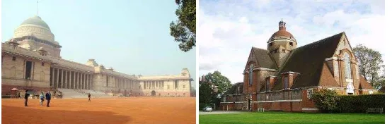 Gambar 2. 7   Rashtrapati(kiri) dan Free Church Hampstead (kanan)