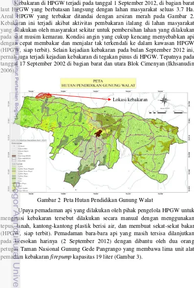 Gambar 2  Peta Hutan Pendidikan Gunung Walat 