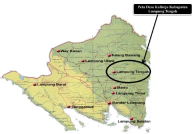 Gambar 2 Peta Desa Kalirejo Kabupaten Lampung Tengah 