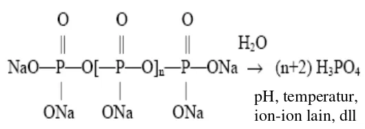 Gambar 3.Reaksi hidrolisis polifosfat (Gill, 1999). 