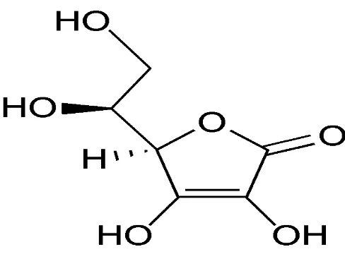 Gambar 3. Struktur kimia asam askorbat 