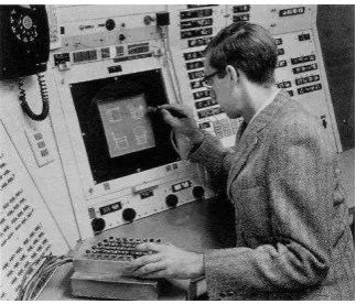 Figure 1.1: Sketchpad software console developed by Ivan Sutherland (1963) 