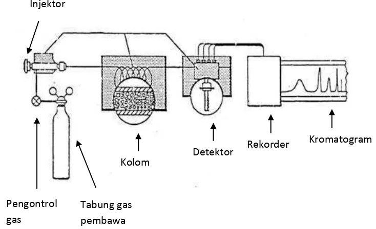 Gambar 7.  Skema alat kromatografi gas 