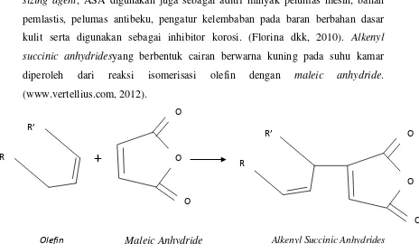 Gambar 1.4.Proses isomerisasiolefin dan maleic anhydride menghasilkanalkenyl 