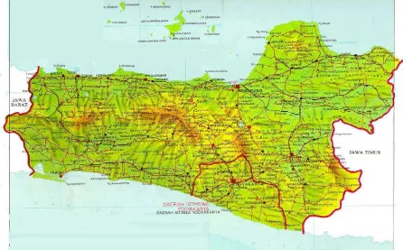 Gambar 3.1 Peta Wilayah Pemerintahan Provinsi Jawa Tengah 