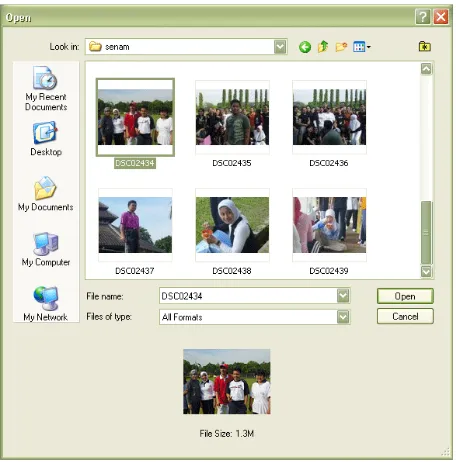 Gambar 3.3 Kotak Dialog Open 