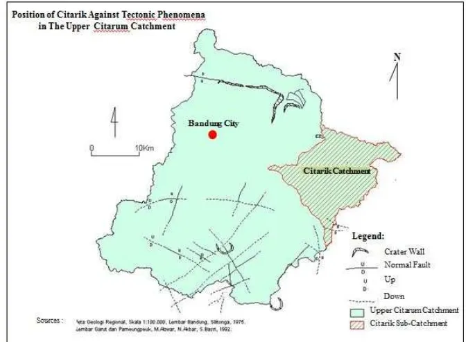 Figure 1.  Tectonic Setting of Citarik Catchment Area in the Upper Citarum    Catchment Area or River Basin 