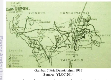 Gambar 7 Peta Depok tahun 1917 