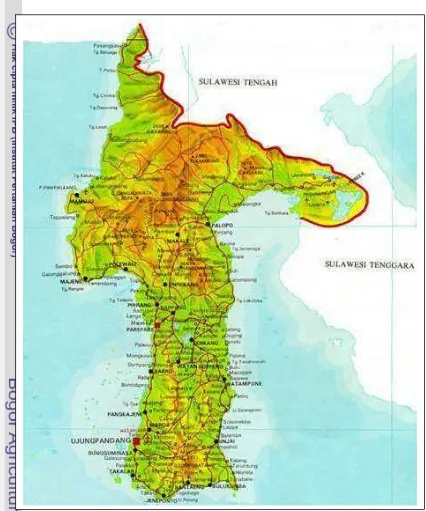 Gambar 5. Peta Provinsi Sulawesi Selatan. 