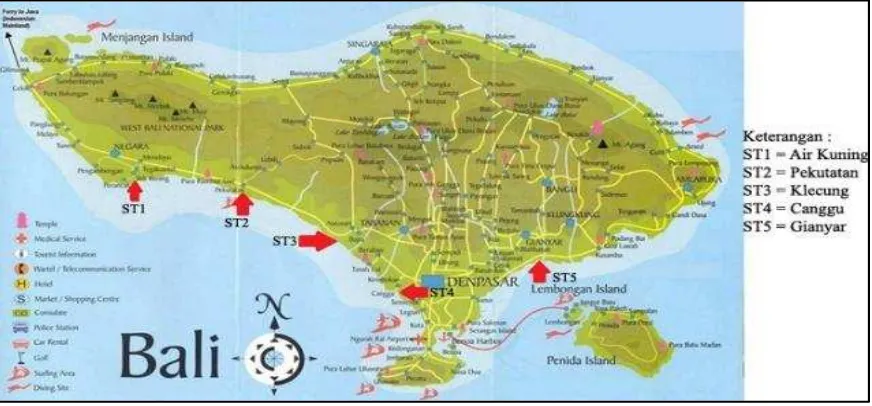 Gambar 1. Peta Lokasi Penelitianbali/peta-pulau-bali/.(http://popbali.com/peta-pulau-dan-kawasan-wisata-di-)