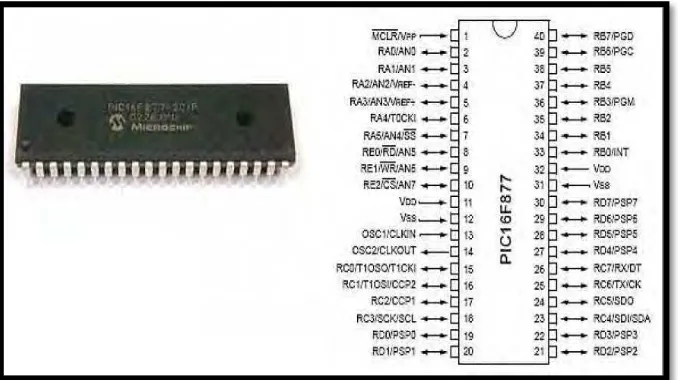 Figure 2.7: PIC 16F877A Microcontrollers 