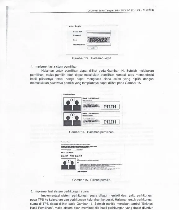 4. ImplementasiGambar 13.sistem pemilihan