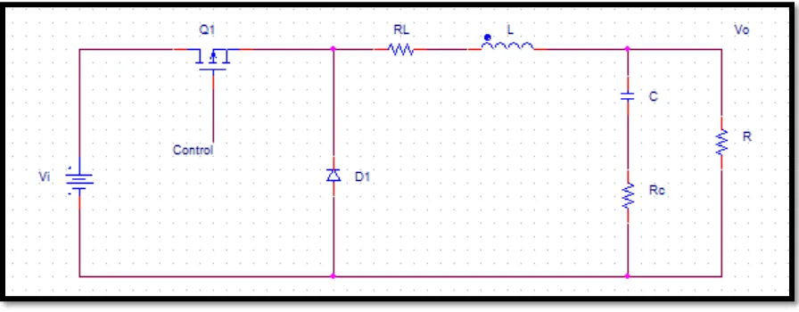 Figure 2.2: Buck Power Stage Schematic [2] 