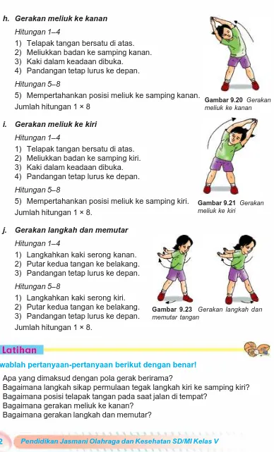 Gambar 9.20  Gerakanmeliuk ke kanan