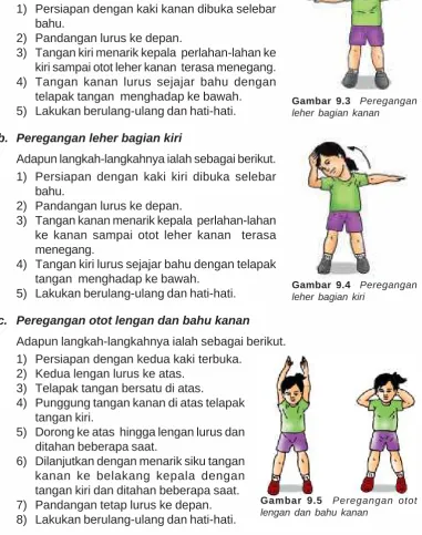 Gambar 9.4  Pereganganleher bagian kiri