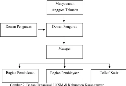 Gambar 2. Bagan Organisasi LKSM di Kabupaten Karanganyar 