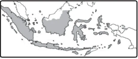 Gambar 1.1 Peta wilayah Indonesia pada awal kemerdekaan.