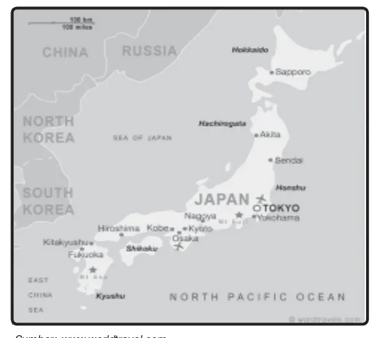 Gambar 3.17 Peta negara Jepang.