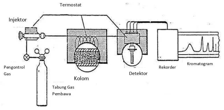 Gambar 5. Skema alat kromatografri gas 