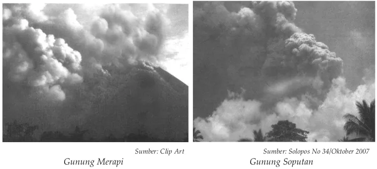 Gambar 7.15 Letusan gunung api