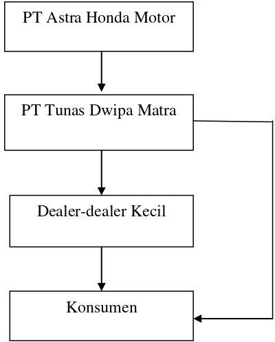 Gambar 1. Saluran Distribusi PT Tunas Dwipa Matra Bandar Lampung, 2014 