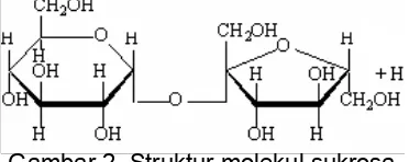 Gambar 2  Struktur molekul sukrosa 