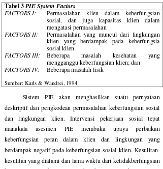 Tabel 3 PIE System Factors 