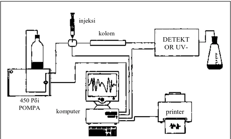 Gambar 2. Diagram kromatografi cair kinerja tinggi atau KCKT 