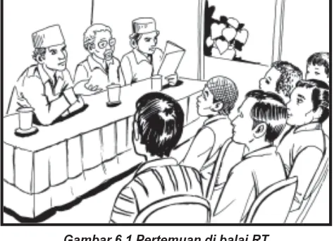 Gambar 6.1 Pertemuan di balai RT