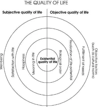 Gambar 2.2. Spektrum Kualitas Hidup (Vendegodt, 2003). 