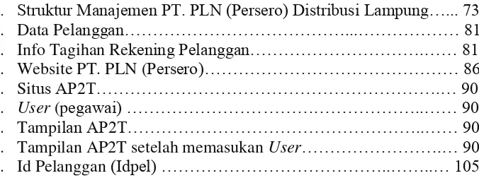 Gambar 4.1.   Struktur Manajemen PT. PLN (Persero) Distribusi Lampung…... 73 