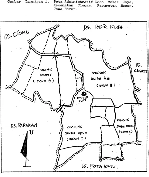 Gambar Lampiran 1. Peta Administratif Desa Mekar Jaya. 