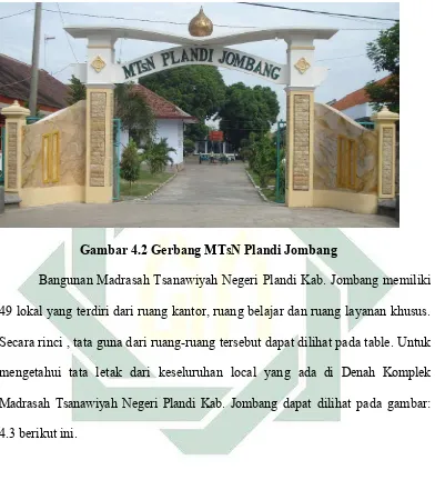 Gambar 4.2 Gerbang MTsN Plandi Jombang  