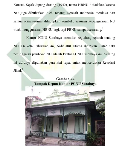 Gambar 3.2 Tampak Depan Kantor PCNU Surabaya 