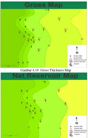 Gambar 4.19 Gross Thickness Map