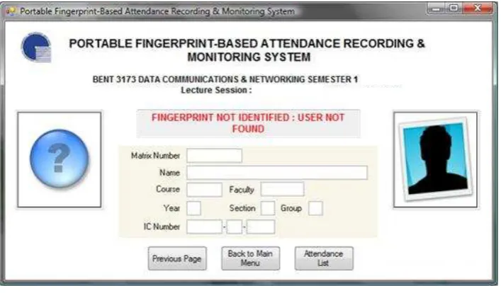 Fig. 16 Negative Identification. 