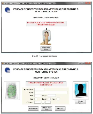 Fig. 18 Fingerprint Enrolment 