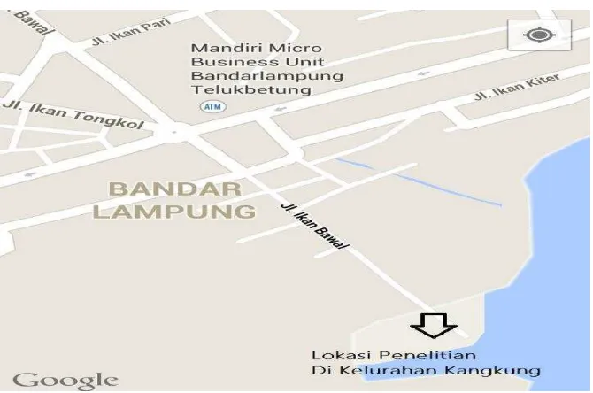 Gambar 2. Peta lokasi penelitian Kelurahan Kangkung 