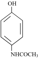 Gambar 2. Struktur Parasetamol (Anonim, 1979) 